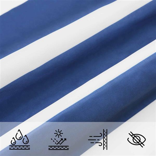 Grote foto vidaxl zonneschaduwzeil blauw en wit 4 5 x 3 m 100 polyester oxford tuin en terras overige tuin en terras
