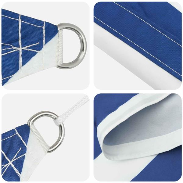 Grote foto vidaxl zonneschaduwzeil blauw en wit 5 x 2 5 m 100 polyester oxford tuin en terras overige tuin en terras