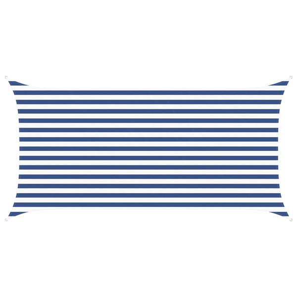 Grote foto vidaxl zonneschaduwzeil blauw en wit 4 x 2 m 100 polyester oxford tuin en terras overige tuin en terras