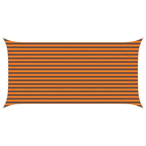 Grote foto vidaxl zonneschaduwzeil oranje en bruin 5 x 2 5 m tuin en terras overige tuin en terras