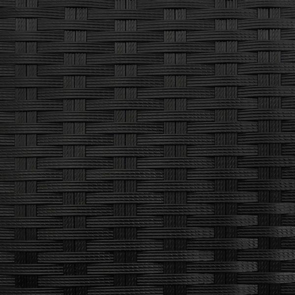 Grote foto vidaxl hoge plantenbak zwart 55 x 22 x 70 cm polyrattan tuin en terras overige tuin en terras