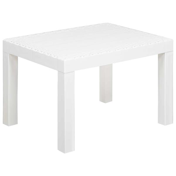 Grote foto vidaxl loungeset met kussen 3 pcs wit pp tuin en terras tuinmeubelen