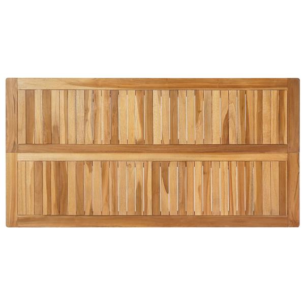Grote foto vidaxl bartafel naturel 150 x 75 x 105 cm massief teakhout tuin en terras tuinmeubelen