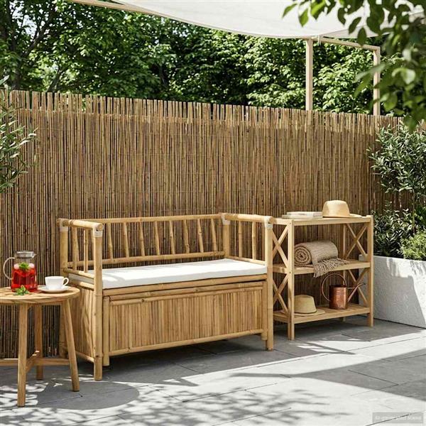 Grote foto vidaxl tuinkast bank naturel 110 x 47 x 80 cm bamboe tuin en terras tuinmeubelen