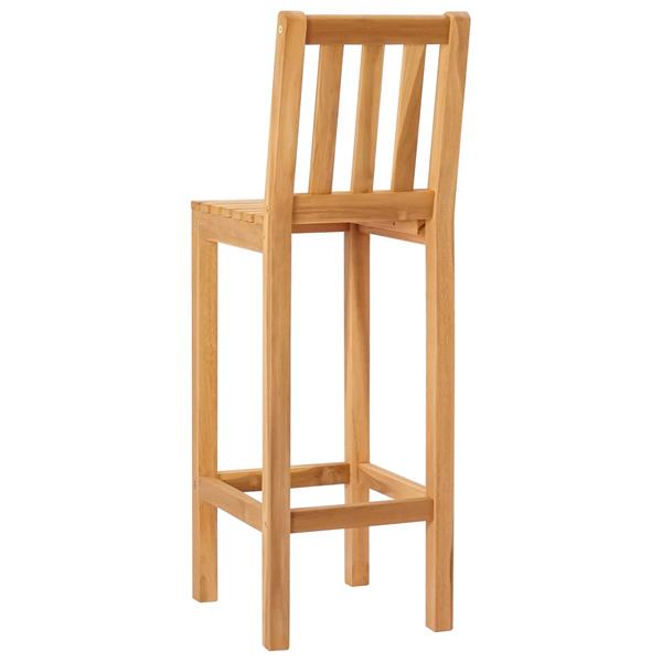 Grote foto vidaxl barkruk 2 pcs onbehandeld 35 x 45 x 110 cm massief teakhout tuin en terras tuinmeubelen