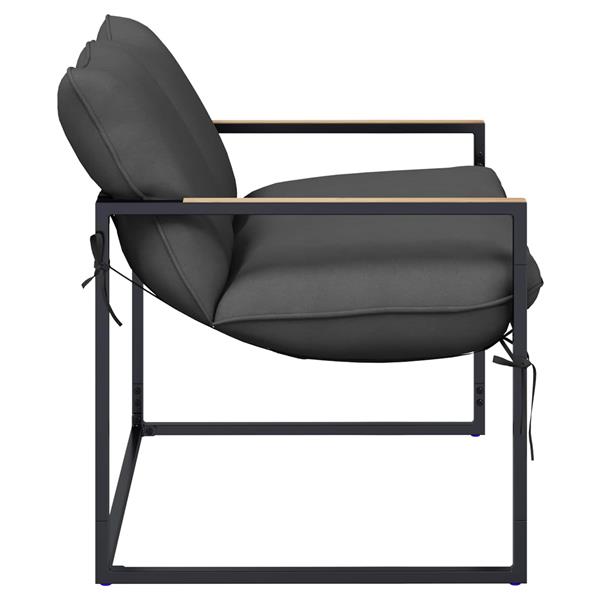 Grote foto vidaxl tuinbankenset zwart en anthraciet staal tuin en terras tuinmeubelen