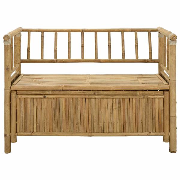 Grote foto vidaxl tuinkast bank naturel 110 x 47 x 80 cm bamboe tuin en terras tuinmeubelen