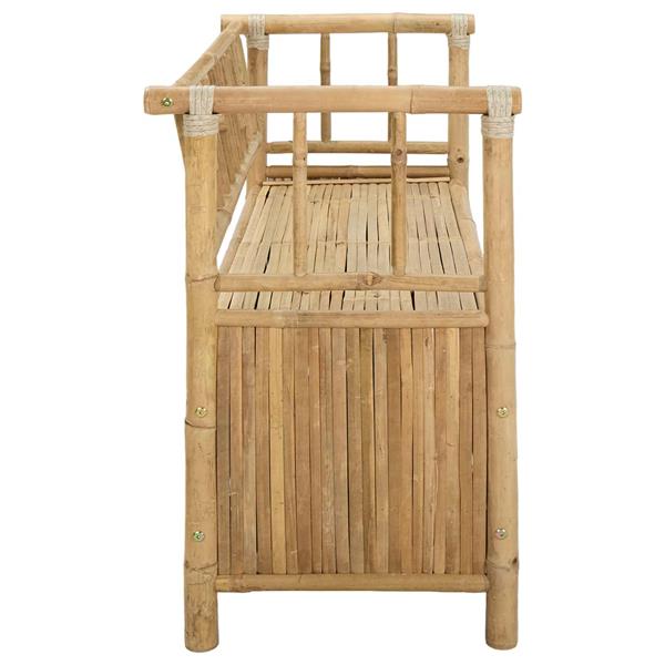 Grote foto vidaxl tuinkast bank naturel 110 x 47 x 80 cm bamboe tuin en terras tuinmeubelen