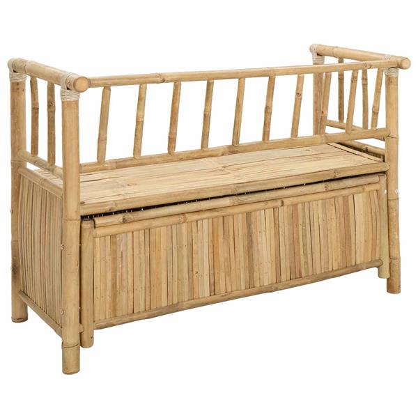 Grote foto vidaxl tuinkast bank naturel 110 x 47 x 80 cm bamboe tuin en terras tuinmeubelen
