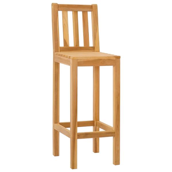 Grote foto vidaxl barkruk 2 pcs onbehandeld 35 x 45 x 110 cm massief teakhout tuin en terras tuinmeubelen