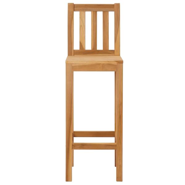 Grote foto vidaxl barkruk 2 pcs onbehandeld 35 x 45 x 110 cm massief teakhout tuin en terras tuinmeubelen