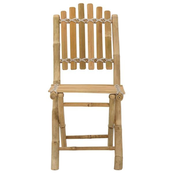 Grote foto vidaxl tuinstoel 4 pcs naturel 42 x 53 x 90 cm bamboe tuin en terras tuinmeubelen