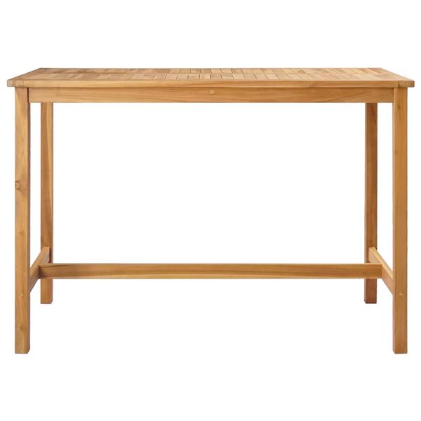 Grote foto vidaxl bartafel naturel 150 x 75 x 105 cm massief teakhout tuin en terras tuinmeubelen