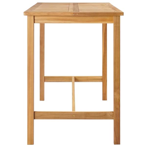 Grote foto vidaxl bartafel naturel 150 x 75 x 105 cm massief teakhout tuin en terras tuinmeubelen