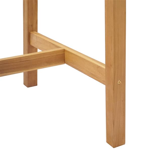 Grote foto vidaxl bartafel naturel 150 x 75 x 105 cm massief teakhout tuin en terras tuinmeubelen