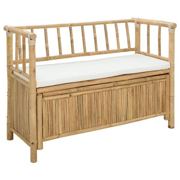 Grote foto vidaxl tuinkast bank naturel 110 x 47 x 80 cm bamboe tuin en terras tuinmeubelen