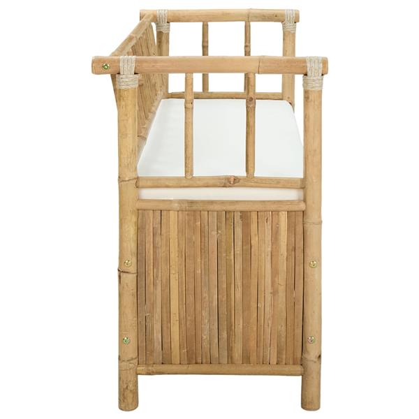 Grote foto vidaxl tuinkast bank naturel 110 x 47 x 80 cm bamboe tuin en terras tuinmeubelen