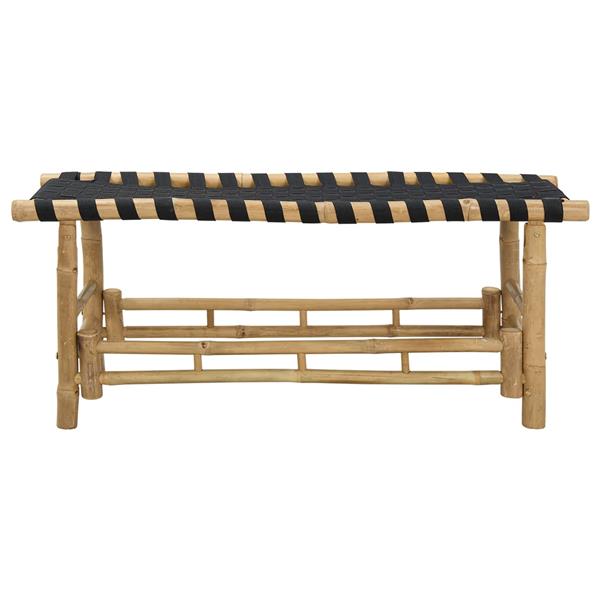 Grote foto vidaxl tuinbank naturel 110 x 38 x 40 cm bamboe tuin en terras tuinmeubelen