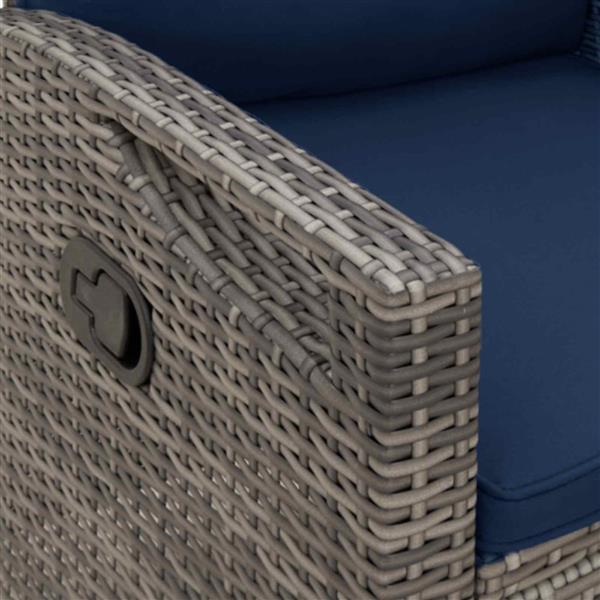 Grote foto vidaxl tuinbank met kussen 105 x 60 x 112 cm staal tuin en terras tuinmeubelen