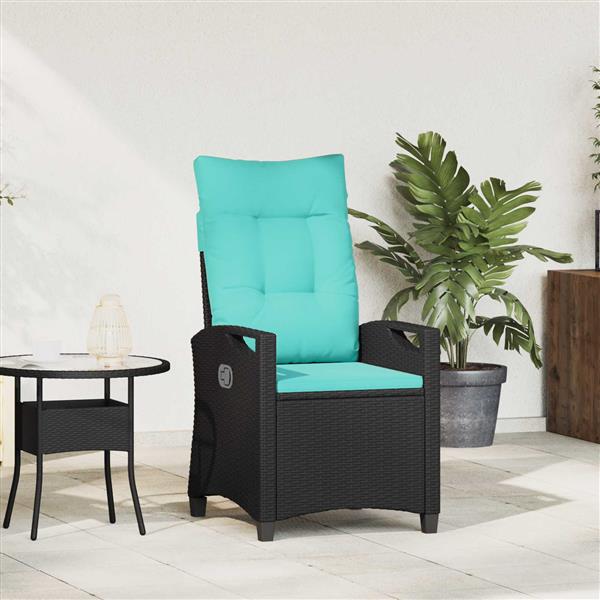 Grote foto vidaxl verstelbare tuinstoel 56 x 60 x 112 cm staal tuin en terras tuinmeubelen