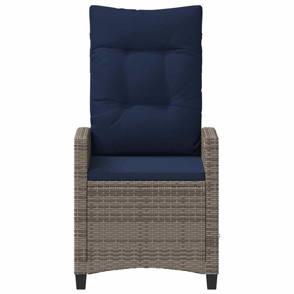 Grote foto vidaxl verstelbare tuinstoel 56 x 60 x 112 cm staal tuin en terras tuinmeubelen