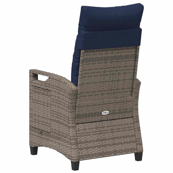 Grote foto vidaxl verstelbare tuinstoel 56 x 60 x 112 cm staal tuin en terras tuinmeubelen