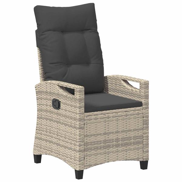 Grote foto vidaxl tuinstoel 2 pcs licht grijs en donker grijs 56 x 60 x 112 cm tuin en terras tuinmeubelen