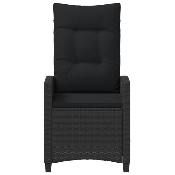 Grote foto vidaxl tuinstoel 2 pcs zwart 56 x 64 x 94 cm staal en polyester tuin en terras tuinmeubelen