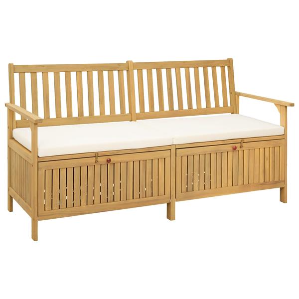 Grote foto vidaxl opslagbank met kussen met opslag met de deur 170 x 63 x 84 cm tuin en terras tuinmeubelen