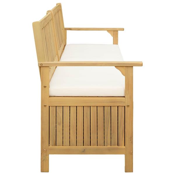 Grote foto vidaxl opslagbank met kussen met opslag met de deur 170 x 63 x 84 cm tuin en terras tuinmeubelen