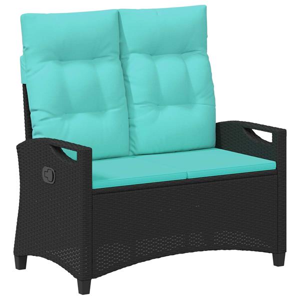 Grote foto vidaxl tuinbank met kussen 105 x 60 x 112 cm staal tuin en terras tuinmeubelen