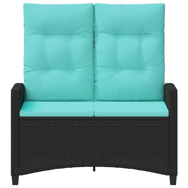 Grote foto vidaxl tuinbank met kussen 105 x 60 x 112 cm staal tuin en terras tuinmeubelen