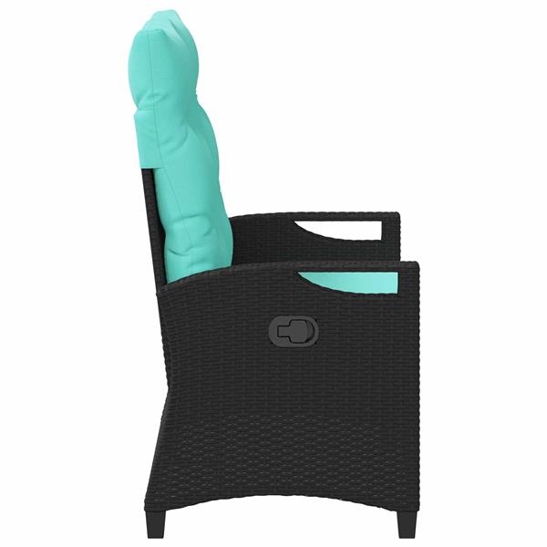 Grote foto vidaxl tuinbank met kussen 105 x 60 x 112 cm staal tuin en terras tuinmeubelen