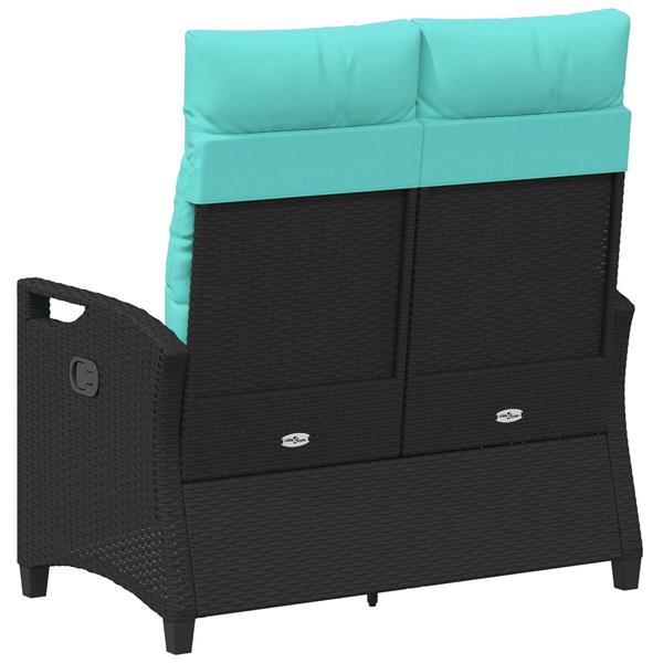 Grote foto vidaxl tuinbank met kussen 105 x 60 x 112 cm staal tuin en terras tuinmeubelen