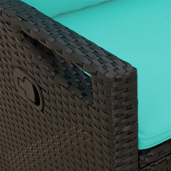 Grote foto vidaxl tuinbank met kussen 105 x 60 x 112 cm staal tuin en terras tuinmeubelen