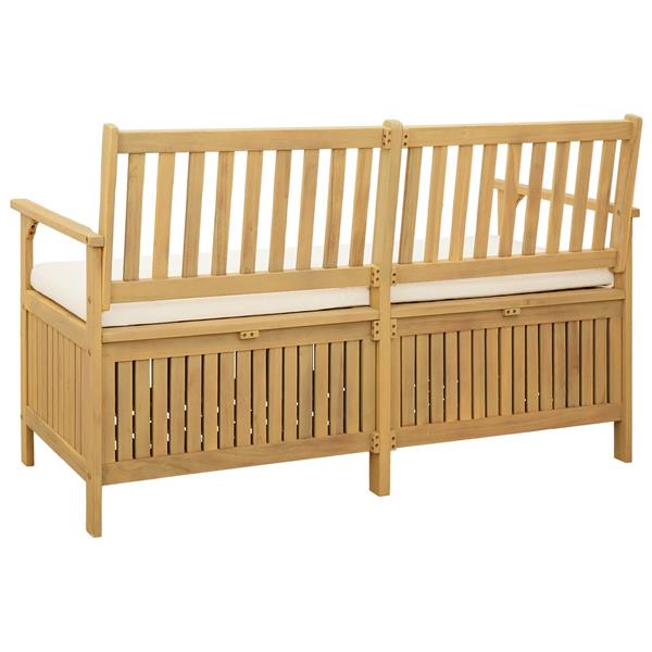 Grote foto vidaxl opslagbank met kussen met opslag met de deur 148 x 63 x 84 cm tuin en terras tuinmeubelen