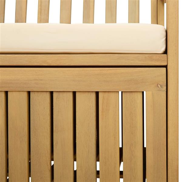 Grote foto vidaxl opslagbank met kussen met opslag met de deur 120 x 63 x 84 cm tuin en terras tuinmeubelen