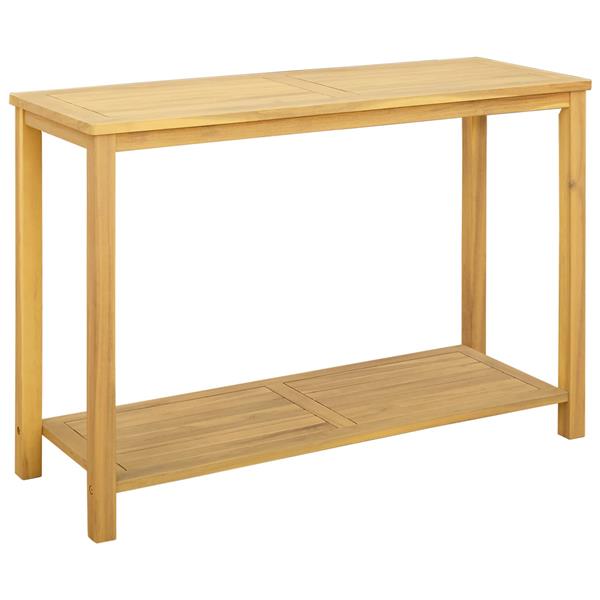 Grote foto vidaxl tuin console tafel licht acacia 110 x 40 x 75 cm tuin en terras tuinmeubelen