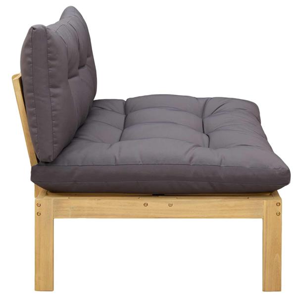 Grote foto vidaxl midden sofaset licht acacia en donker grijs 120 x 80 x 82 cm tuin en terras tuinmeubelen