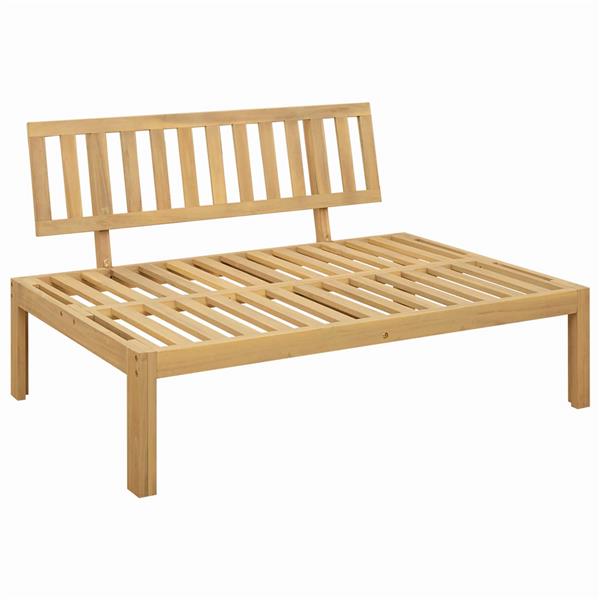 Grote foto vidaxl midden sofaset licht acacia en cr me wit 120 x 80 x 82 cm tuin en terras tuinmeubelen