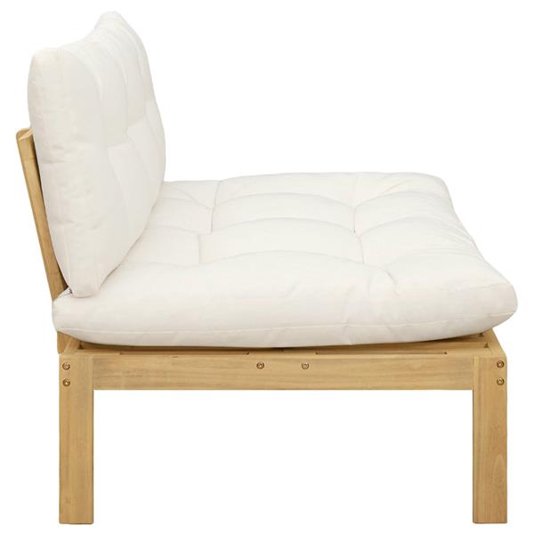 Grote foto vidaxl midden sofaset licht acacia en cr me wit 120 x 80 x 82 cm tuin en terras tuinmeubelen