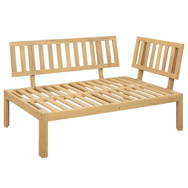 Grote foto vidaxl hoekstoffe licht acacia en donker grijs 132 x 92 x 82 cm tuin en terras tuinmeubelen