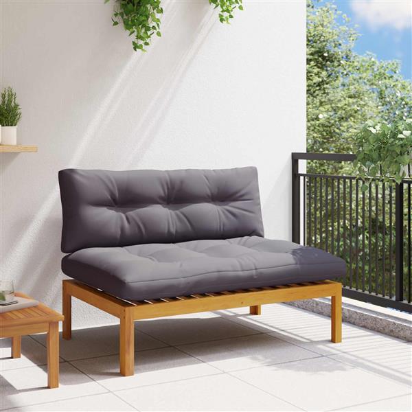 Grote foto vidaxl midden sofaset natuurlijk en donkergrijs 120 x 80 x 82 cm tuin en terras tuinmeubelen