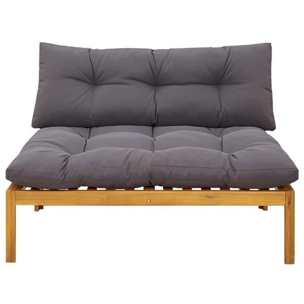 Grote foto vidaxl midden sofaset natuurlijk en donkergrijs 120 x 80 x 82 cm tuin en terras tuinmeubelen