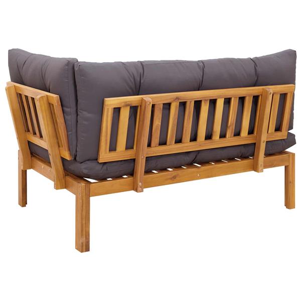 Grote foto vidaxl hoekstoffe natuurlijk en donkergrijs 132 x 92 x 82 cm tuin en terras tuinmeubelen