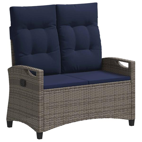 Grote foto vidaxl tuinbank met kussen 105 x 60 x 112 cm staal tuin en terras tuinmeubelen