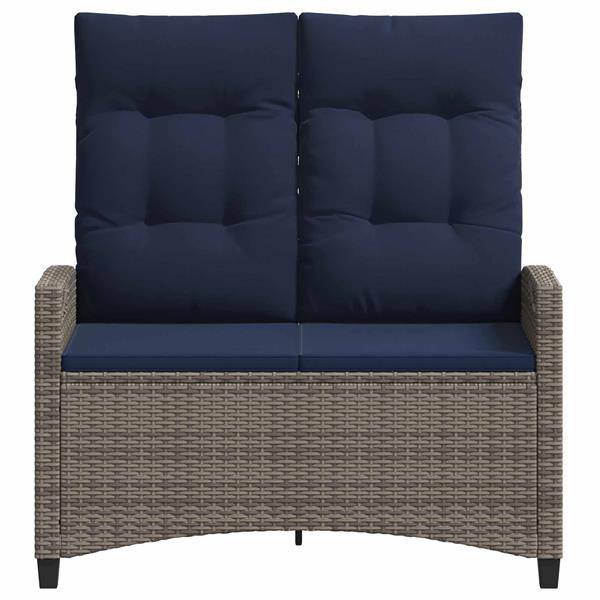 Grote foto vidaxl tuinbank met kussen 105 x 60 x 112 cm staal tuin en terras tuinmeubelen