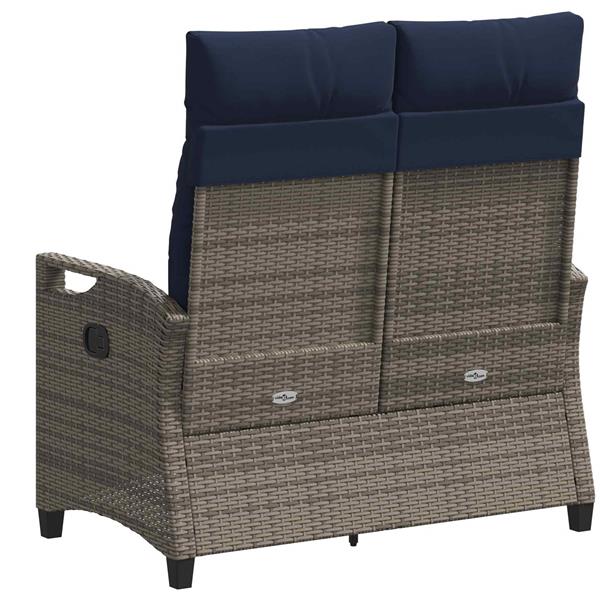 Grote foto vidaxl tuinbank met kussen 105 x 60 x 112 cm staal tuin en terras tuinmeubelen