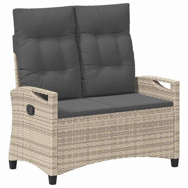 Grote foto vidaxl tuinbank met kussen 105 x 60 x 112 cm staal tuin en terras tuinmeubelen