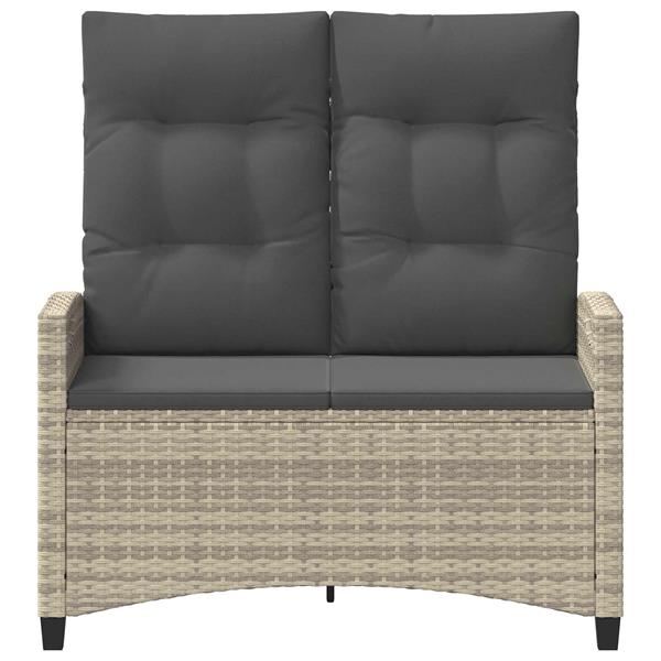 Grote foto vidaxl tuinbank met kussen 105 x 60 x 112 cm staal tuin en terras tuinmeubelen